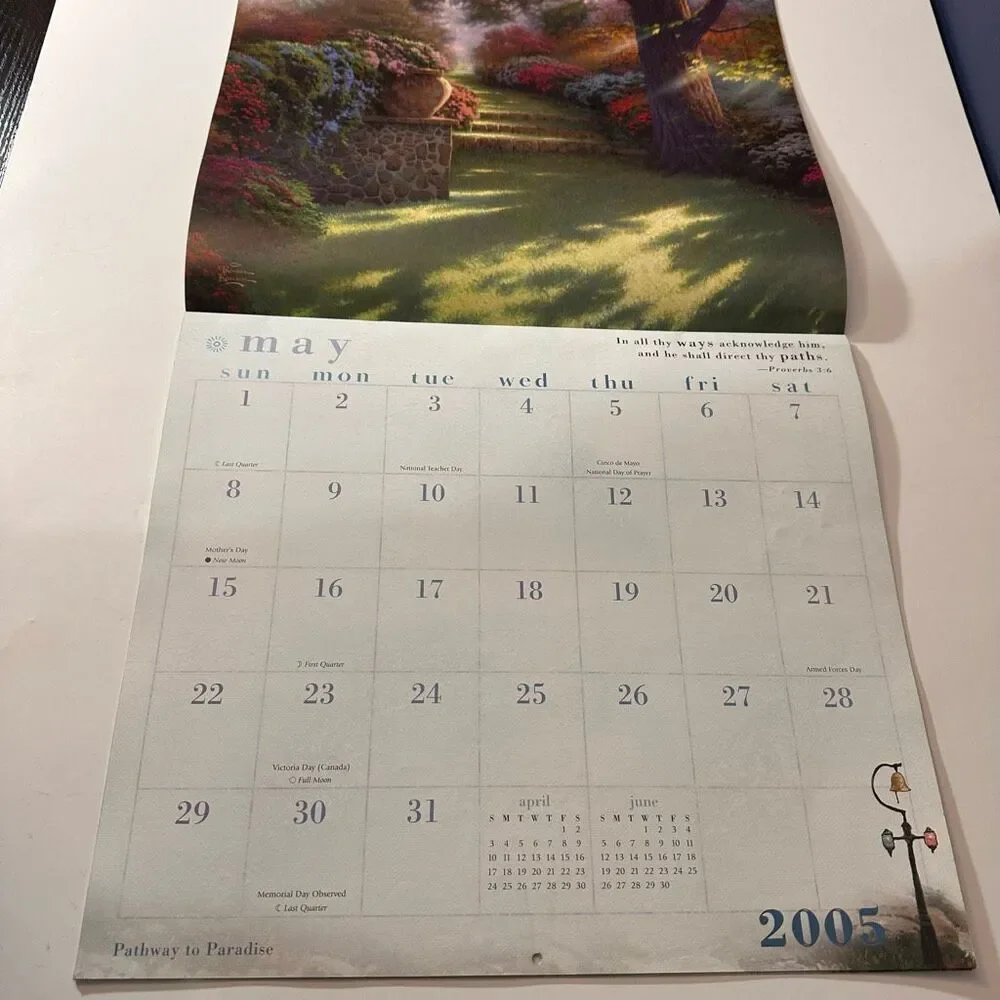Thomas Kinkade Painter of Light Calendar with Scripture 2005 Wall Calendar